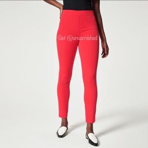 Spanx True Red Ankle Slim Straight Pull Up Pants